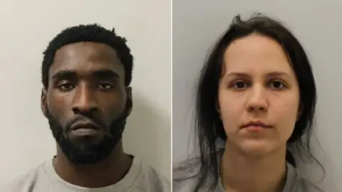 Met Police Joel Osei [left] and Diana Cristea [right]