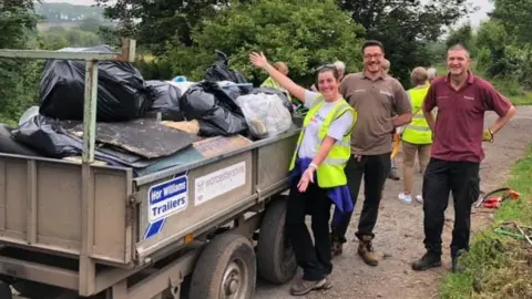 Fly-tipped rubbish