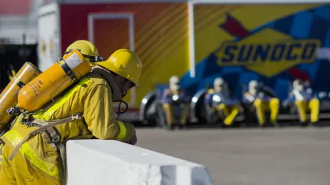 Getty Images Firefighters at an event in Las Vegas, 2014