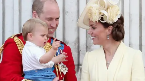 Getty Images Duke of Cambridge, Duchess of Cambridge and Prince Louis