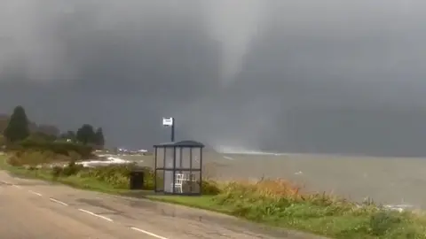 Waterspout filmed off the Isle of Arran