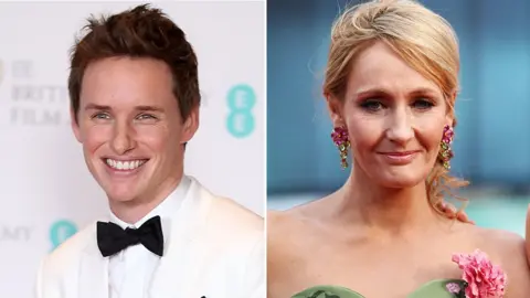 Getty Images Eddie Redmayne and JK Rowling