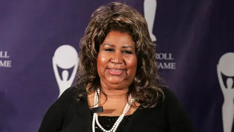 Getty Images Aretha Franklin at the Rock and Roll Hall of Fame induction ceremony in March 2007