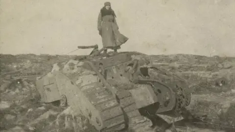 National Library of Scotland Mairi Chisholm photograph of Irene 'Winkie' Gartside-Spaight in No Man's Land in 1916