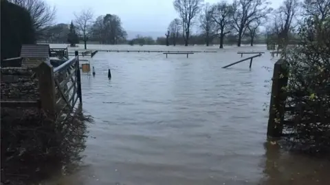CHRIS CROWDER Flooding at Levens Hall