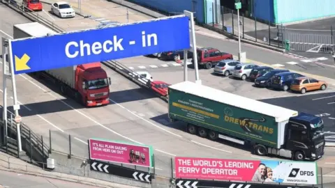 Lorries at Dover