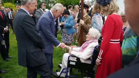 PA Media King Charles at garden party