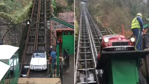 Lynton & Lynmouth cliff railway Cars