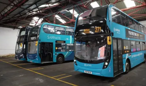 BBC Buses at depot