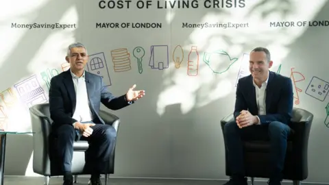 PA Media Sadiq Khan and Martin Lewis at the event