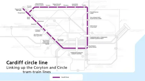 Cardiff Council Map of Circle Line