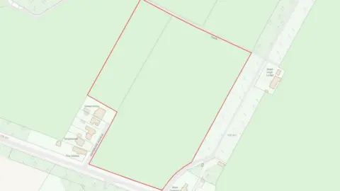 North Somerset Council A map plan of the proposed site