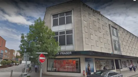 Google The outside of the former House of Fraser in Camberley