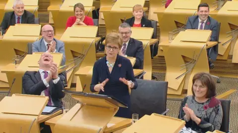 BBC John Swinney is amused