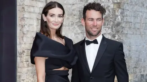 Mark Cavendish and his wife Peta