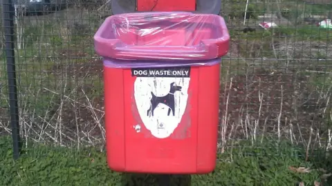 Stroud District Council Bin where the ferret was found