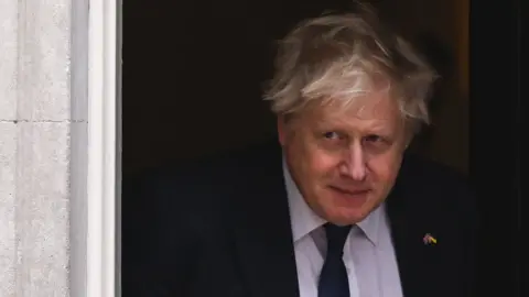 Getty Images Boris Johnson at Downing Street