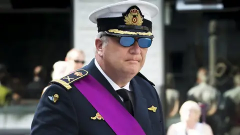 AFP/Getty Images Prince Laurent of Belgium pictured in military uniform on Belgium's national day in 2016