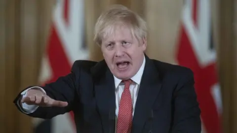 PA Media Prime Minister Boris Johnson speaking at a media briefing in Downing Street, London, on coronavirus (COVID-19) as he ordered pubs and restaurants across the country to close tonight as the Government announced unprecedented measures to cover the wages of workers who would otherwise lose their jobs due to the coronavirus outbreak.