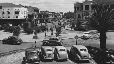 Getty Images Busy Delamere Avenue in the 1940s