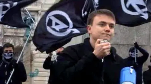 BBC Jack Renshaw at a National Action rally