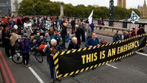 Reuters Activists on Lambeth Bridge