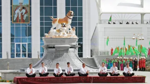 Reuters Musicians perform during celebrations for the national Turkmen Shepherd Dog Day near Ashgabat, Turkmenistan