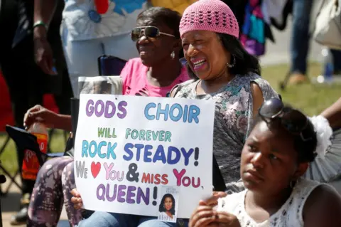 Reuters Mourners for Aretha Franklin