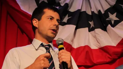 AFP Pete Buttigieg speaking at an event in 2016