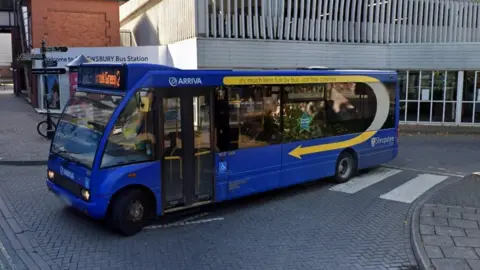 Google An Arriva bus in Shrewsbury