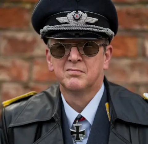 Getty Images Re-enactor dressed as a German soldier