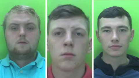 Nottinghamshire Police (Left to right) Kai Denovan, Cameron Matthews and Sean Nicholson
