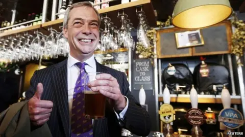 Reuters Nigel Farage toasts UKIP's success in the 2013 local elections