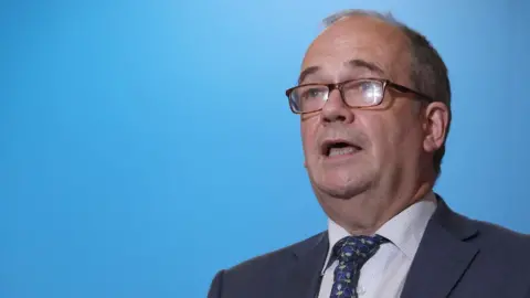 PACEMAKER Michael McBride at a press conference in Parliament Buildings, Stormont, in September 2020