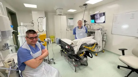 BBC Staff at the new endoscopy training centre