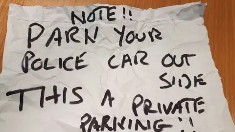 Surrey Police Note left in car