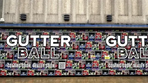 LDRS Advertising hoarding on front of venue