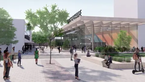 Manchester City Council A CGI of what Wythenshawe town centre could look like