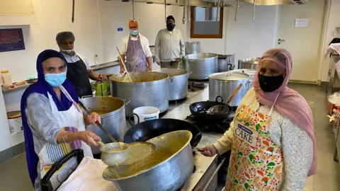 Jagdev Singh Virdee Meals being prepared at the Guru Nanak Gurdwara