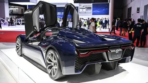 Getty Images Nio supercar at the Shanghai auto show