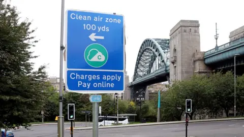 Newcastle City Council Clean Air Zone sign