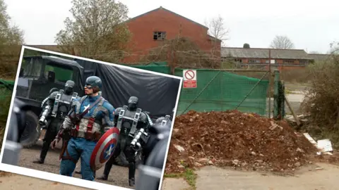 Alamy/Jaggery/Geograph Film grab of Captain America and old training camp