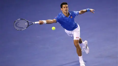 Getty Images Novak Djokovic of Serbia plays a forehand in his men's final match against Andy Murray of Great Britain during day 14 of the 2015 Australian Open