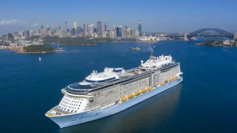 Getty Images Ovation of the Seas in Sydney Harbour on 18 March