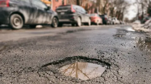 Getty Images A pothole