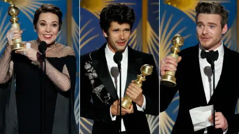 Getty/EPA Olivia Colman, Ben Whishaw and Richard Madden