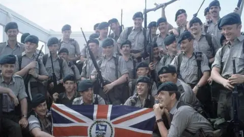 BBC Royal Marines group photo from 1982