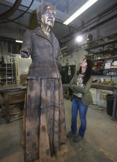 PA Gillian Wearing's statue of Millicent Fawcett