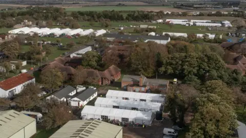 Getty Images Manston migrant facility in Kent