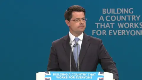 BBC James Brokenshire at the Conservative Party Conference 2017